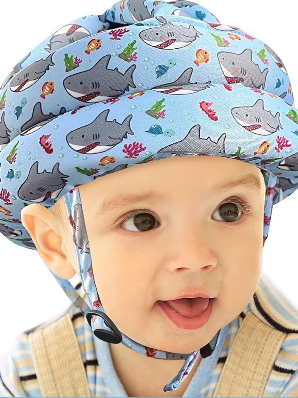 Simply Kids Baby Safety Helmet - Blue Shark Print 6-24M NWT